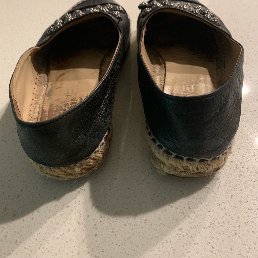 Chanel Leather ZG30604 Espadrilles Black Metal 6M - Picture 2 of 8